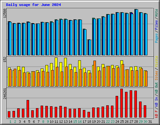 Daily usage for June 2024