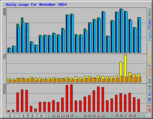 Daily usage for November 2024