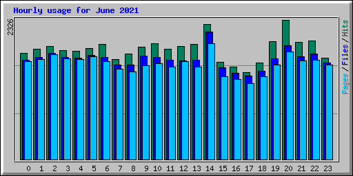 Hourly usage for June 2021