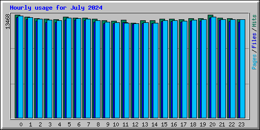 Hourly usage for July 2024
