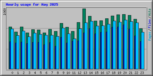 Hourly usage for May 2025