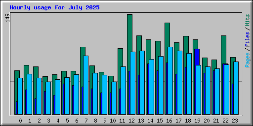 Hourly usage for July 2025